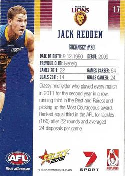 2012 Select AFL Champions #17 Jack Redden Back